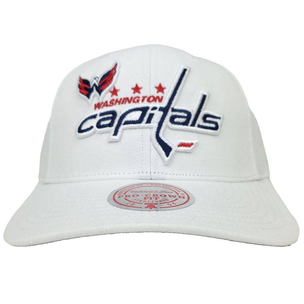 Washington Capitals Mitchell & Ness NHL Pro Fit Snapback Hat Cap 3D Logo NWT